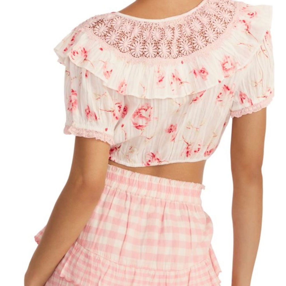 Love Shack Fancy Ruffle Crop Top - Picture 2 of 7